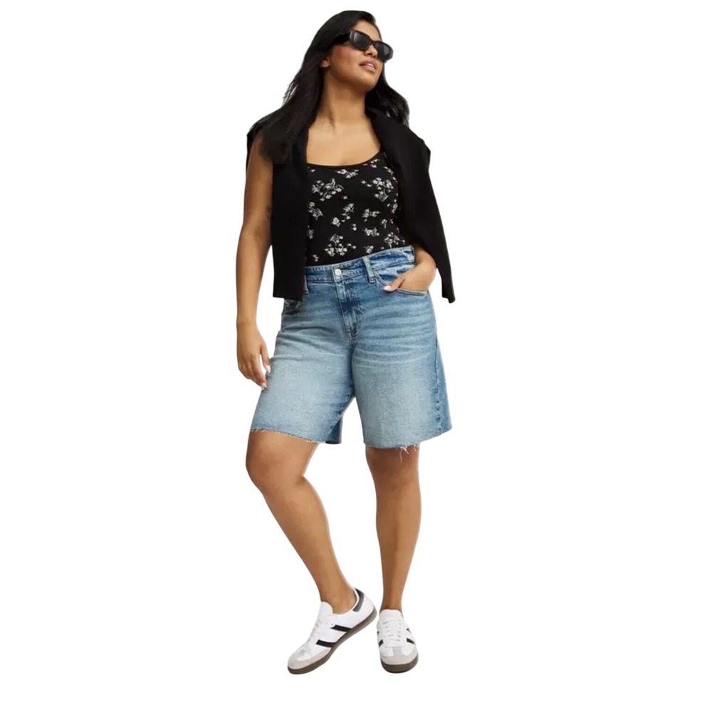 Torrid Women's Plus Size Black Floral Print Tank Top Cami Sleeveless Blouse 3X